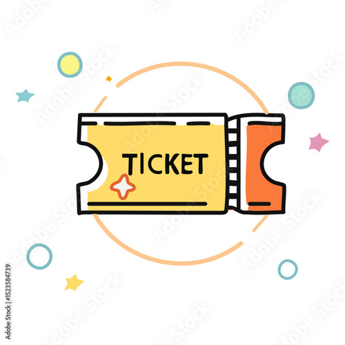 Ticket vector icon. 