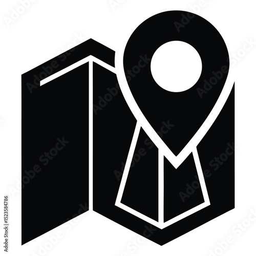 tour guide element isolated orientation map on white background