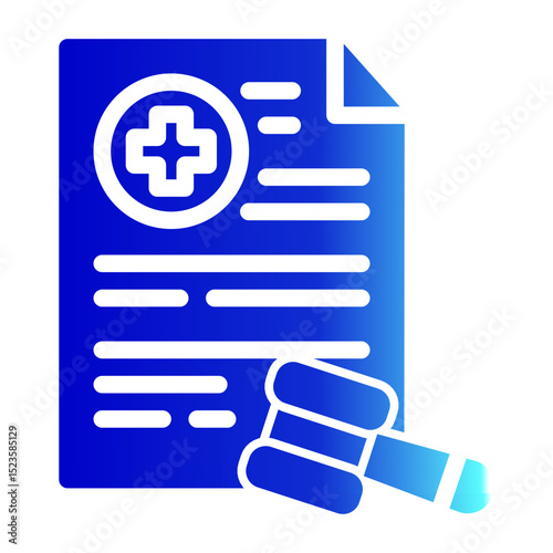 An icon symbolizing health law, representing medical regulations, patient rights, and legal healthcare. Suitable for hospitals, legal firms, and medical institutions. (Solid Gradient Style)