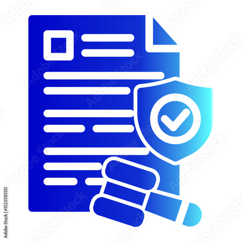 An icon representing regulatory frameworks, symbolizing compliance, legal standards, and governance. Ideal for legal, financial, and governmental sectors. (Solid Gradient Style)