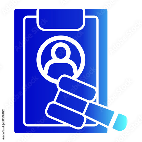 An icon representing legitimacy, symbolizing legal validity, authenticity, and lawful authority. Ideal for legal, governmental, and official use. (Solid Gradient Style)