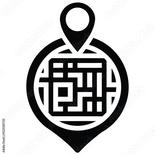 tour guide element isolated qr tour code on white background