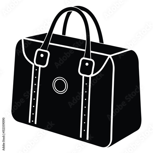 tour guide element isolated souvenir bag on white background