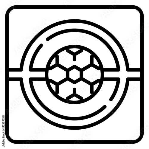 Kick off line icon