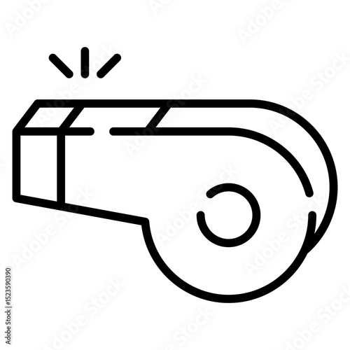 Whistle line icon