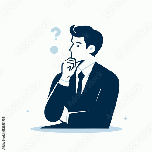 business man thinking about something