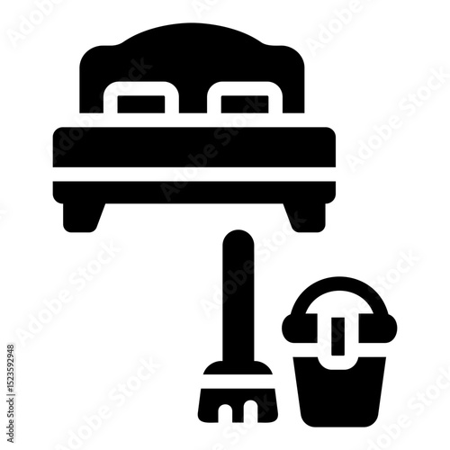 room cleaning Solid icon