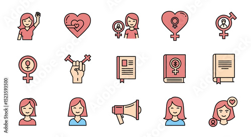 Feminist Icons A Collection of Empowering Female Symbols and Graphics