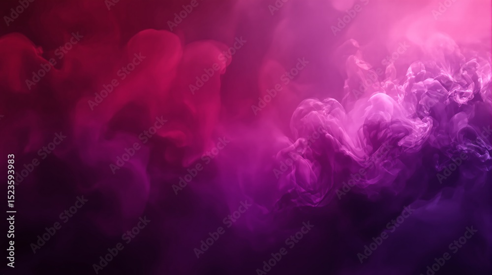 Obraz premium Crimson to Magenta: Ethereal Smoke Cloud, Dark to Light Gradient.
