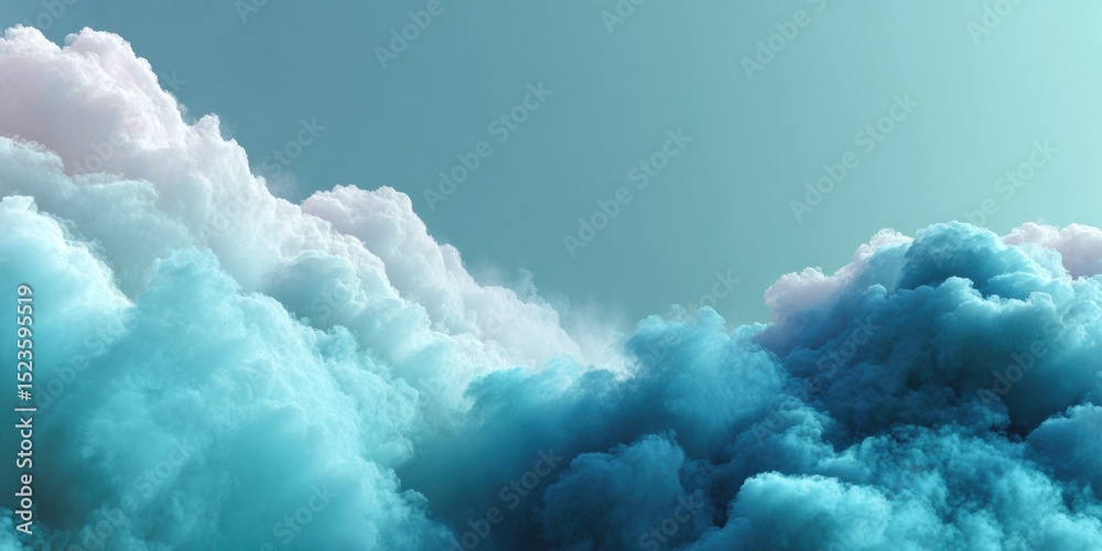 Naklejka premium Atmospheric Haze Overlay with Soft Fog Texture in Steel Blue and Grey Tones for Sophisticated Digital Design and Modern Visual Presentation