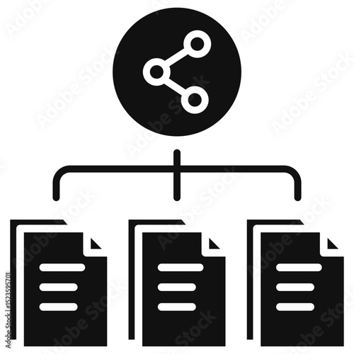 Data Sharing Glyph Icon