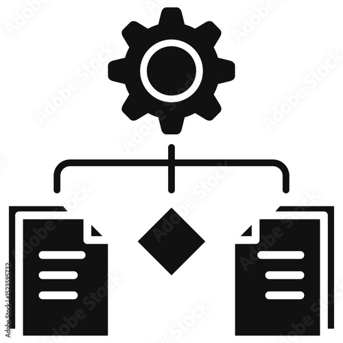 Workflow Glyph Icon
