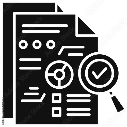 Data Audit Glyph Icon
