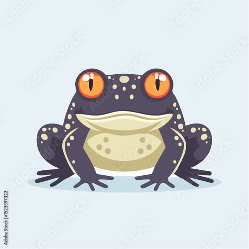 A creepy glowing-eyed toad, great for magical or haunted potion-themed designs