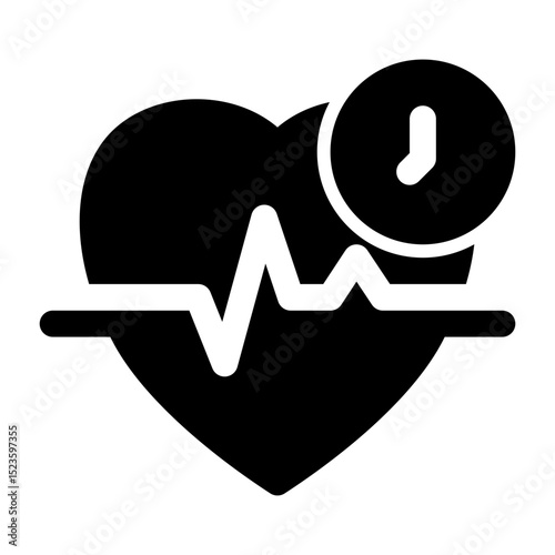 Monitoring Heart Health with Clock Graphic Medical Concept
