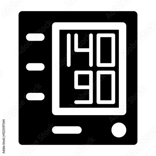 Checking Blood Pressure with Digital Monitor Device