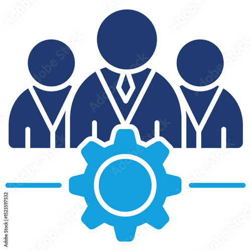 Collaboration Flat Blue Icon