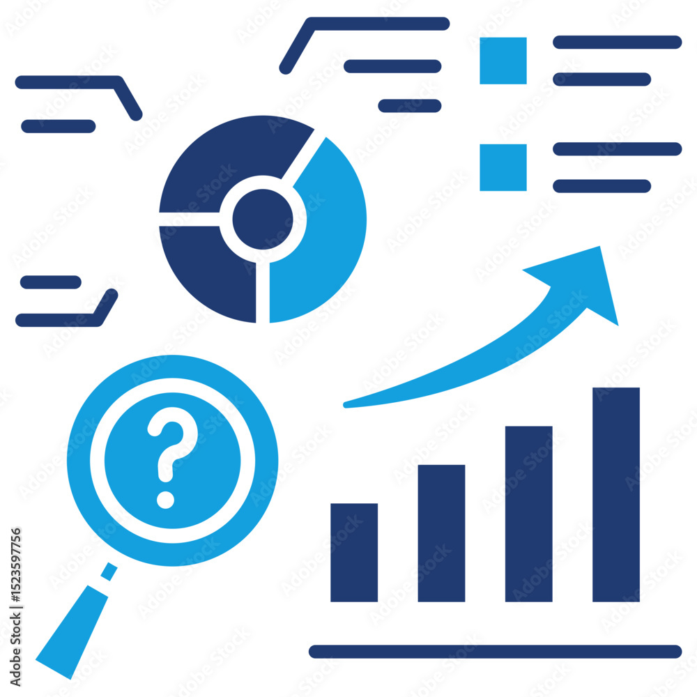 Predictive Analytics Flat Blue Icon Predictive Analytics Flat Blue Icon