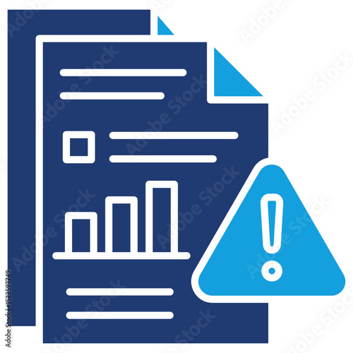 Risk Data Flat Blue Icon