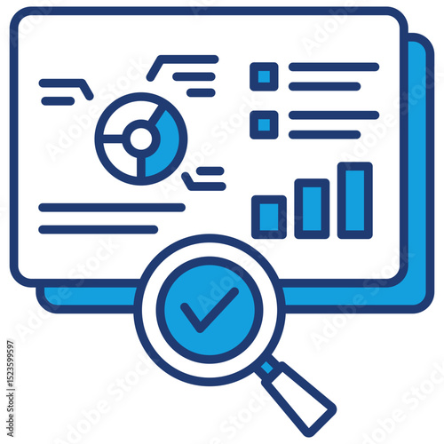 Data Analysis Blue Icon