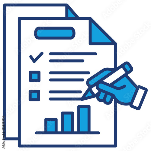 Evaluation Blue Icon