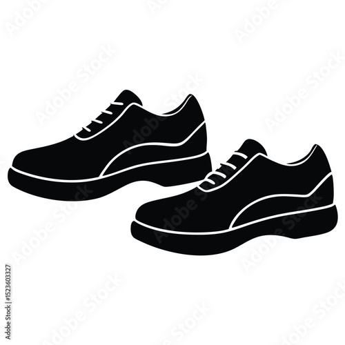 tour guide element isolated walking shoes on white background