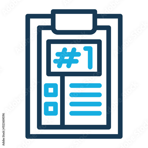 Urgent Priority Icon - Outline Color Style for Task Arrangement & Clipboard.