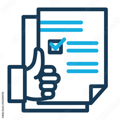 Verified Checkmark Icon - Outline Color Style for Approval & Confirmation.
