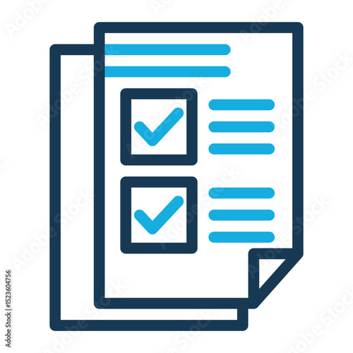 Work Order Icon - Outline Color Style for Criteria & File Management.