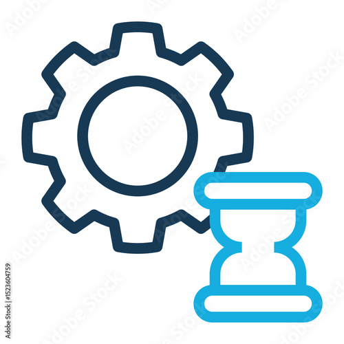 Workflow Progress Icon - Outline Color Style for In-Process Tasks.