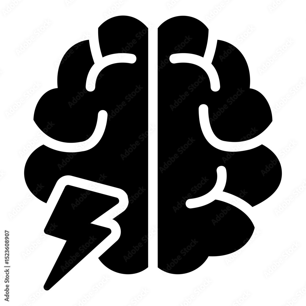 Obraz premium brainstroming Solid icon