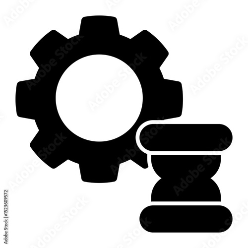 Workflow Progress Icon - Glyph Style for In-Process Tasks.