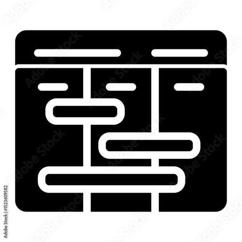Productivity Planning Icon - Glyph Style for Calendar & Organization.