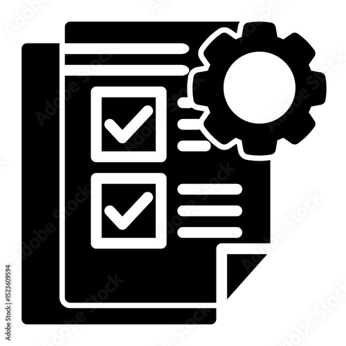 Guidelines SOP Icon - Glyph Style for Policies & Instructions.