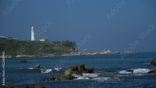 日本、千葉、犬吠埼灯台、灯台、九十九里、銚子、犬吠埼、展望台、銚子半島、海、白亜の灯台、観光スポット、青空