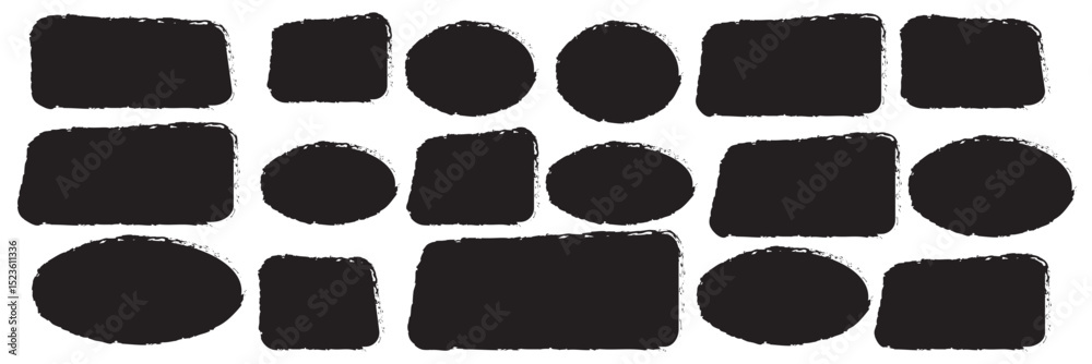 Obraz premium Brush frame icon set. Variety color fresh frame. Vector illustration. Eps 10