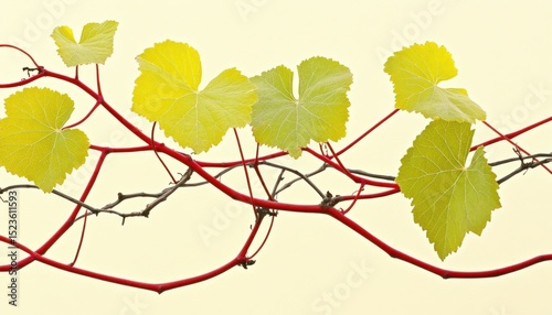 Vines with vibrant leaves