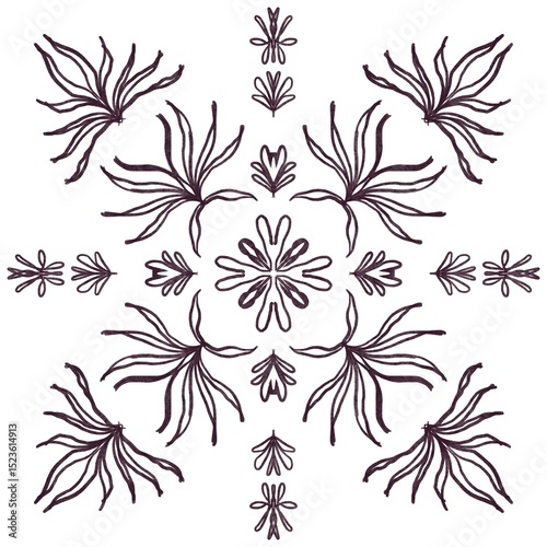 seamless floral pattern isolated on white background