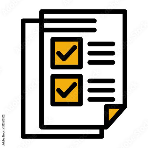 Work Order Icon - Color Lineal Style for Criteria & File Management.