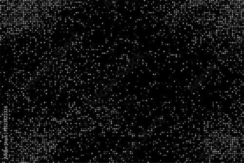 geometric square blocks on black background with halftone effect