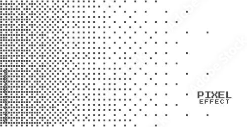 retro game style black dotted pattern on white banner design