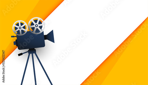 cinematic realistic camera background with text space