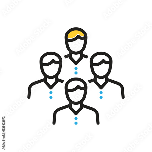 Multi color icon for folk