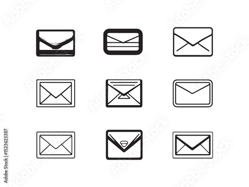 Envelope Sealer Minimalist 2D Line Art 