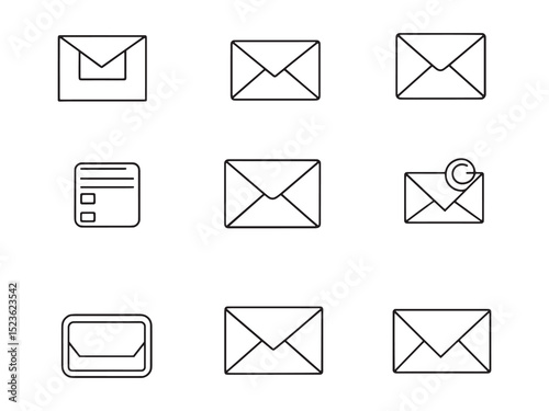 Envelope Sealer Minimalist 2D Line Art 