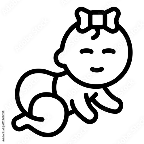 baby Line Icon