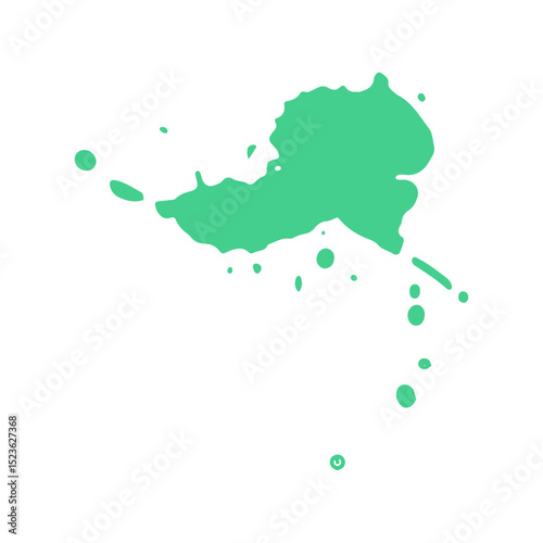 soft green shade ink splash brush drop