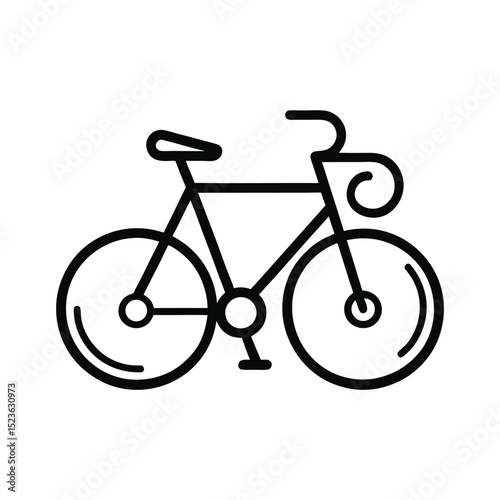 bicycle icon isolated on white background