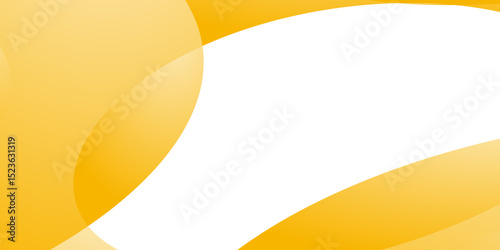 Abstract shapes in yellow frame an area of white. The wavy shapes evoke a sense of motion.