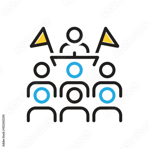 Multi color icon for convention